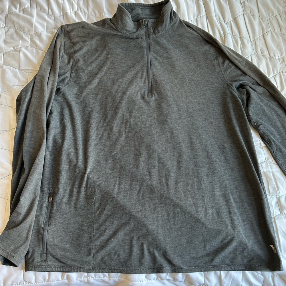 Vuori Men's Gray Quarter-Zip Pullover